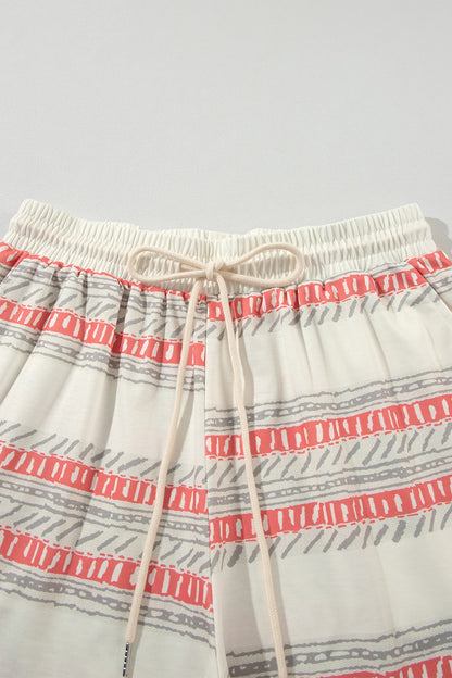 Coastal Cutie -  Drawstring Shorts Set